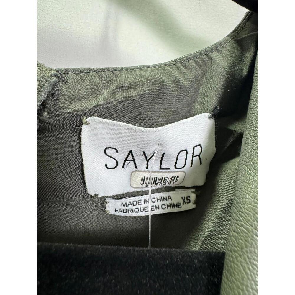 Saylor Green Veronicka Dress Size XS with Peeling Leather - Picture 7 of 8